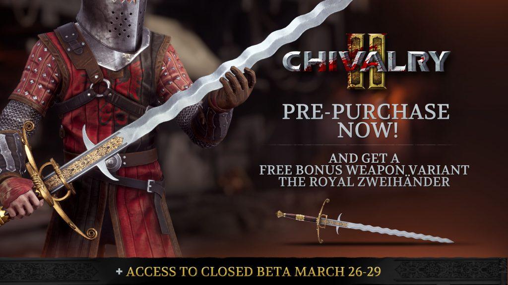 Chivalry 2 + Preorder Bonus Epic Games CD Key, $11.29