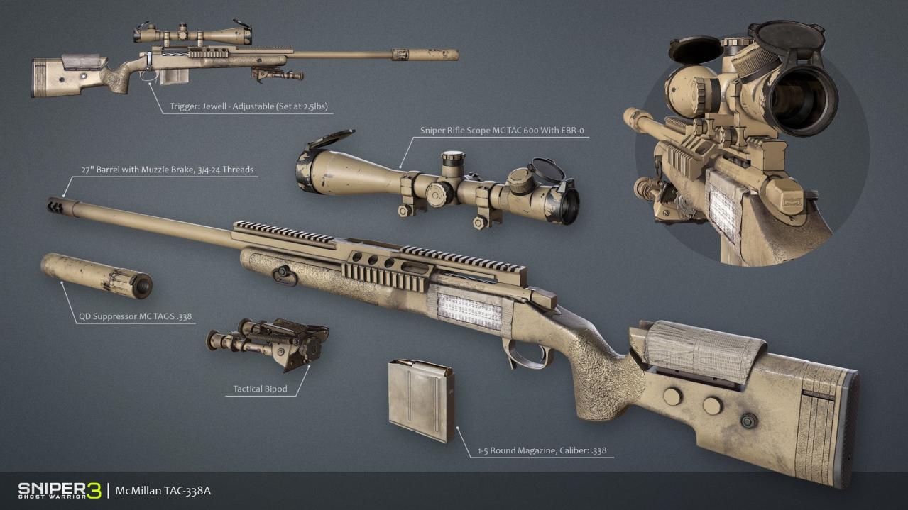 Sniper Ghost Warrior 3 - Sniper Rifle McMillan TAC-338A DLC Steam CD Key, $0.85