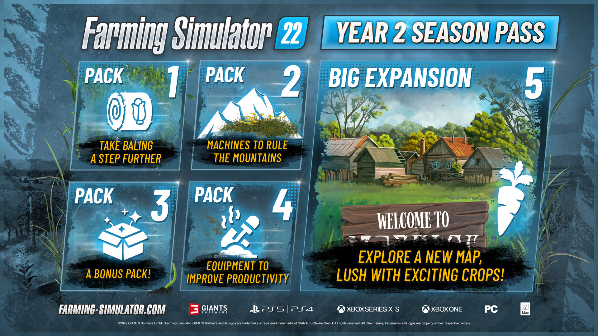 Farming Simulator 22 - Year 2 Season Pass DLC Steam CD Key, $26.24