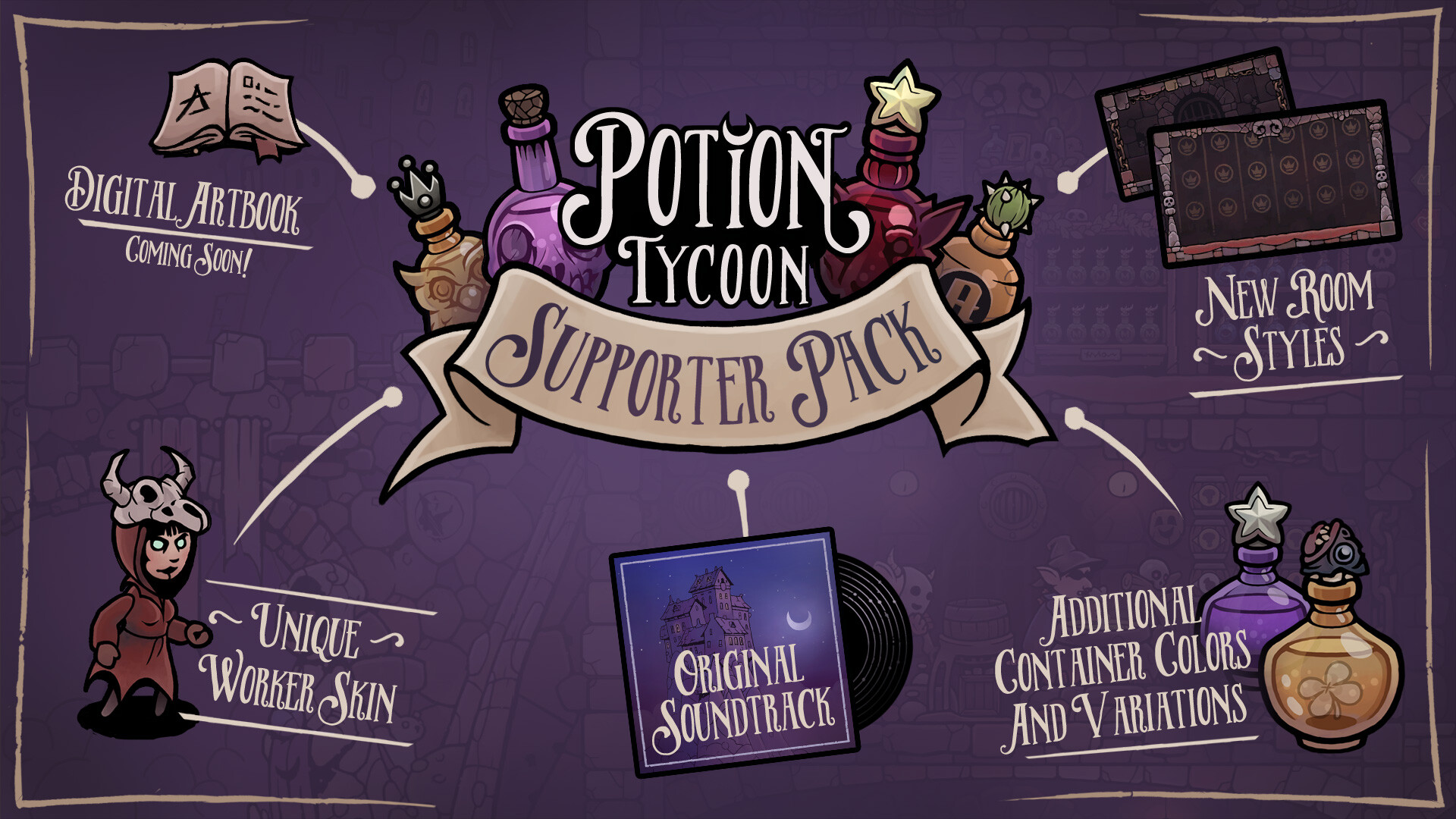 Potion Tycoon - Supporter Pack DLC Steam CD Key, $7.88