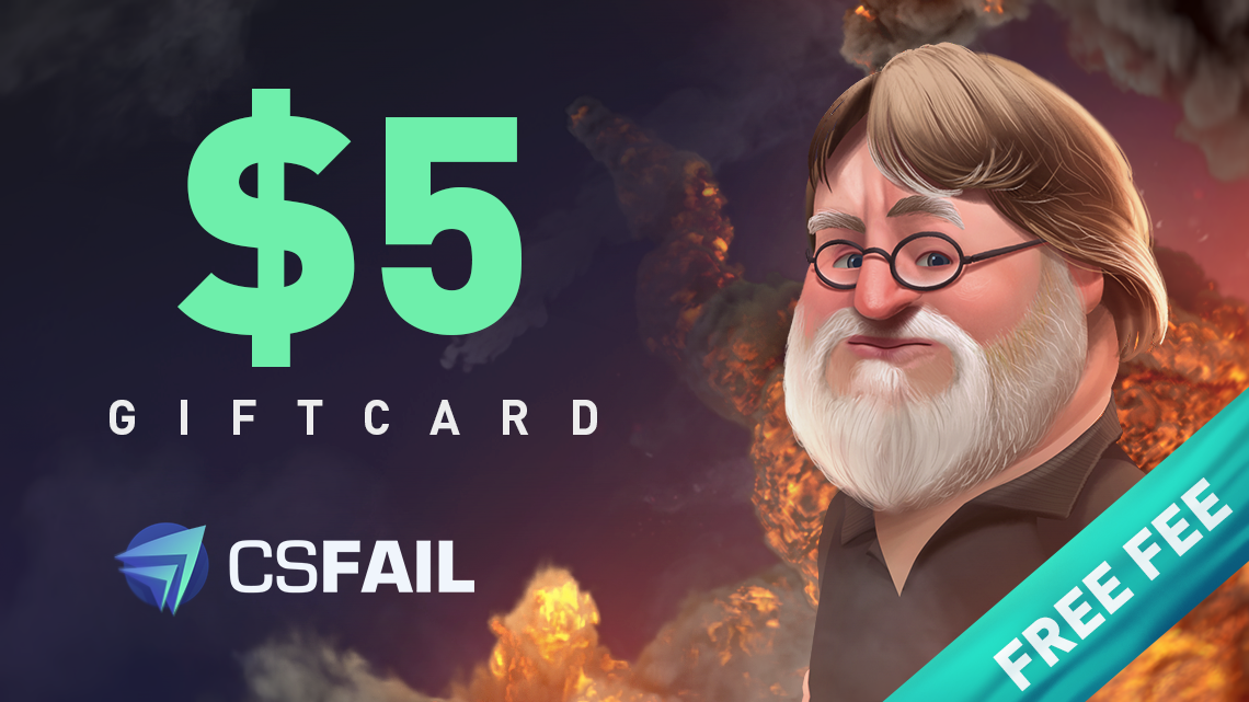 CS fail $5 Gift Card, $5.25