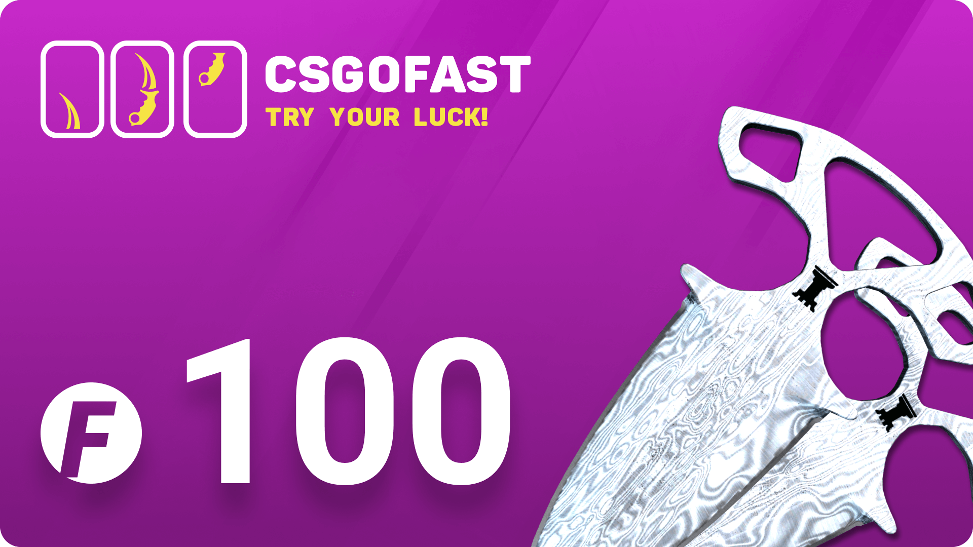 CSGOFAST 100 Fast Coins Gift Card, $70.9