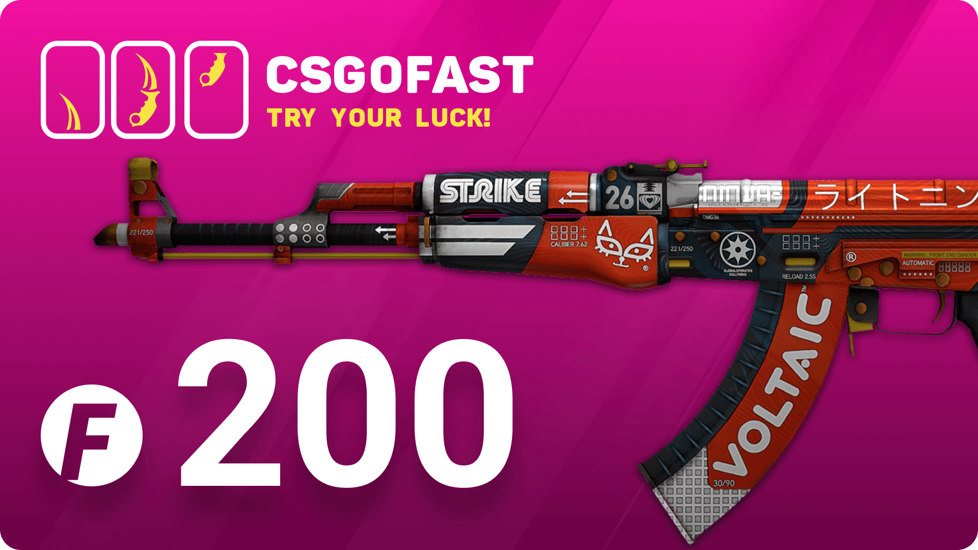 CSGOFAST 200 Fast Coins Gift Card, $141.52