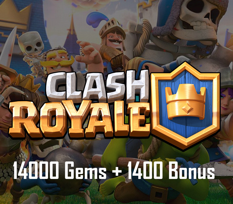 Clash Royale - 14000 Gems + 1400 Bonus Reidos Voucher, $116.1