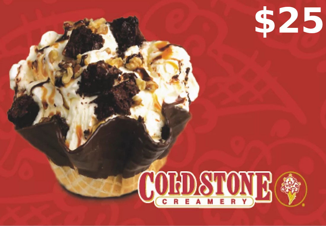 Cold Stone Creamer $25 Gift Card US, $16.95