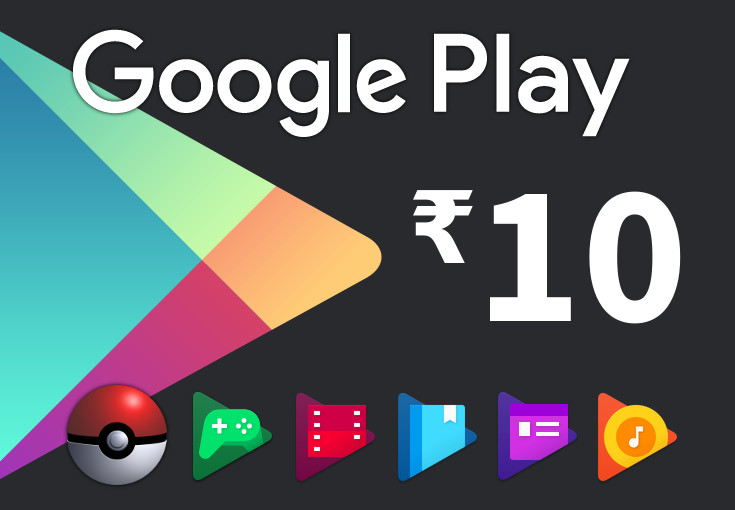 Google Play ₹10 IN Gift Card, $0.47