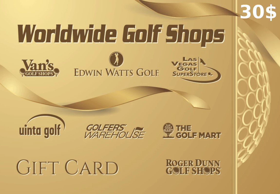 Worldwide Golf Shops $30 Gift Card US, $22.6