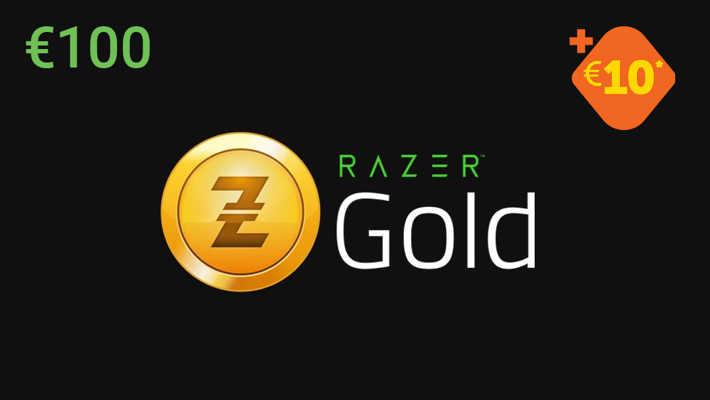 RAZER GOLD €100 + €10 BONUS EU, $112.98