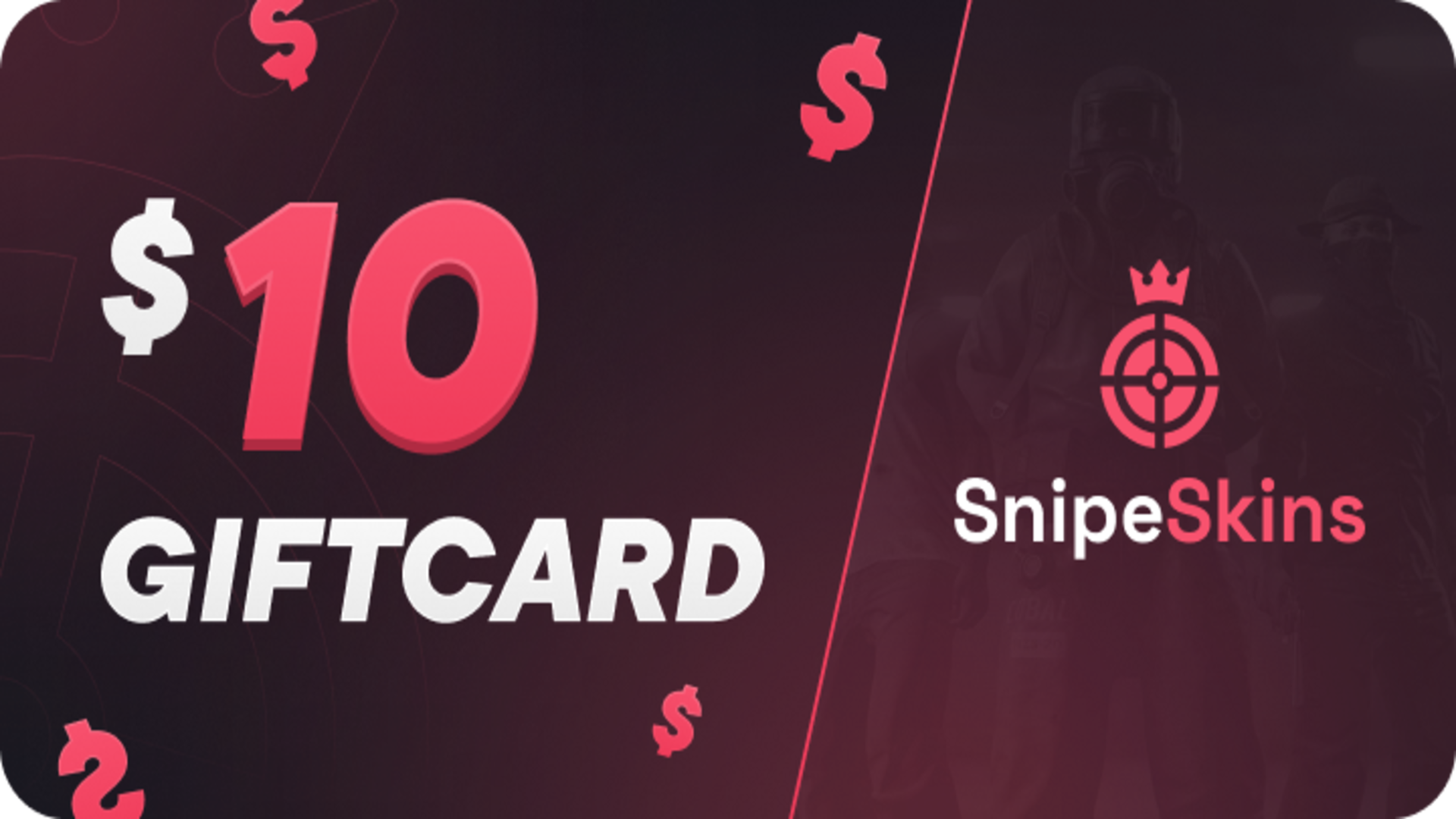 SnipeSkins $10 Gift Card, $12.52