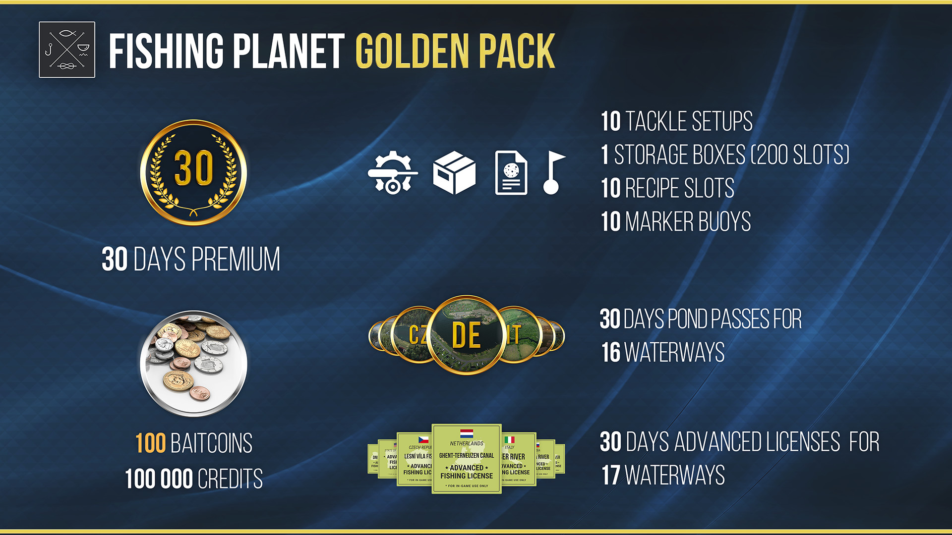 Fishing Planet - Golden Pack DLC EU Steam Altergift, $61.96