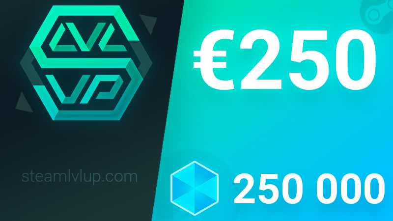 SteamlvlUP €250 Gift Code, $244.24