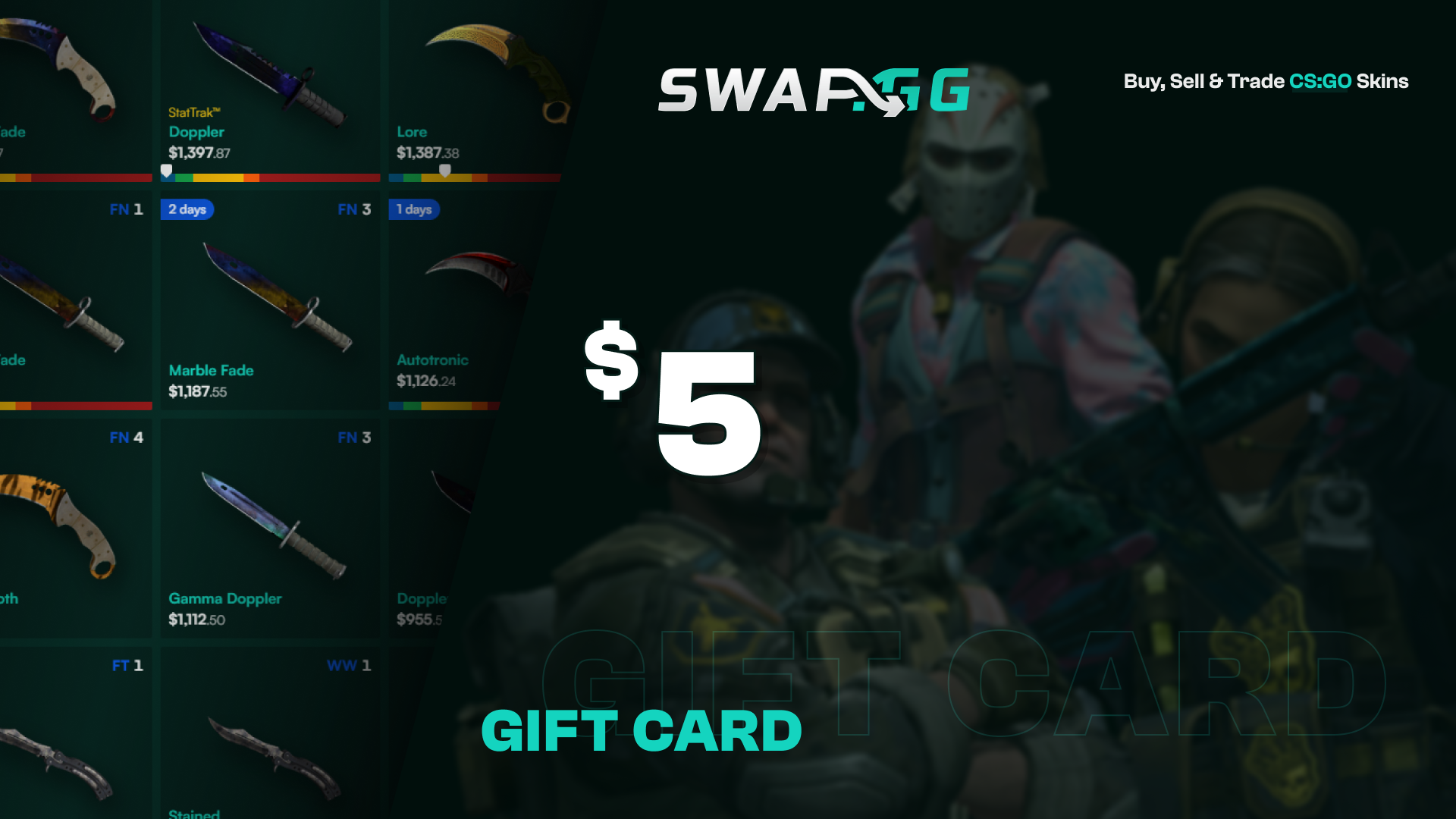 Swap.gg $5 Gift Card, $3.97