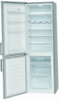 Bomann KG186 silver Fridge refrigerator with freezer
