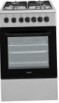 BEKO CSM 52120 DX Fornuis, type oven: elektrisch, type kookplaat: gas
