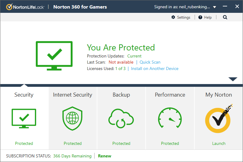 Norton 360 for Gamers 2021 EU Key (1 Year / 3 Devices), $9.02
